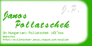 janos pollatschek business card